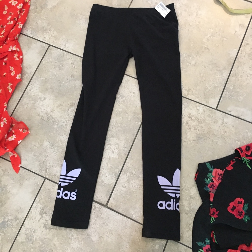 Black and light purple leggings never worn